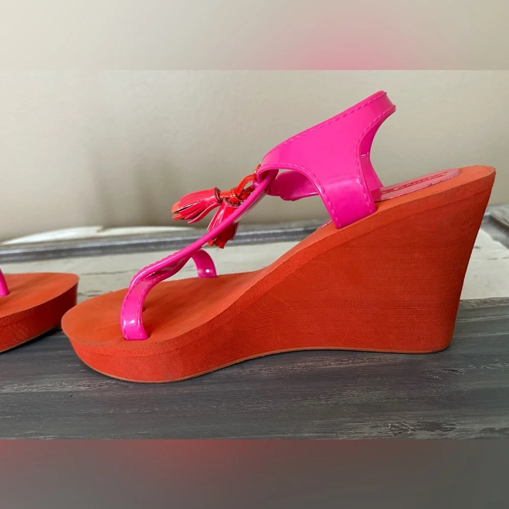 Juicy Couture Lilly Tassel‎ Wedges - Size 7 - Picture 9 of 11
